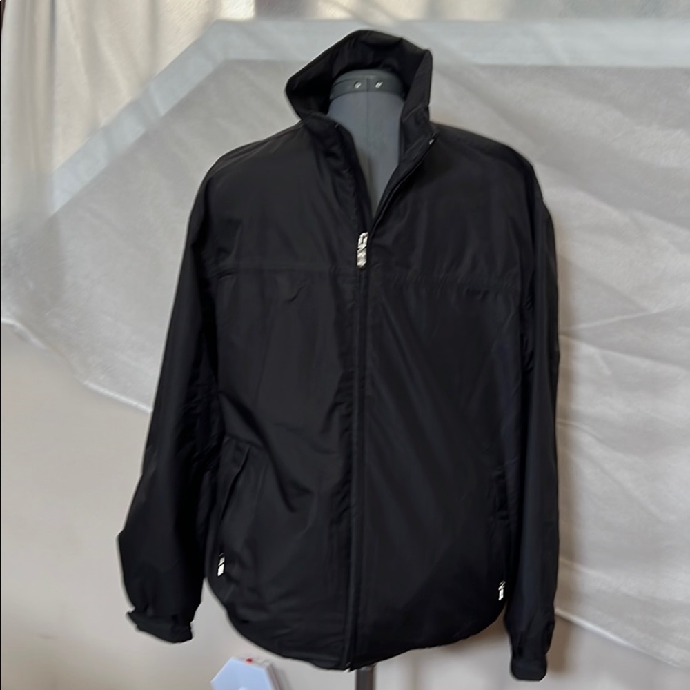 Glen Echo Mens Golf Zip Jacket Sz M Black